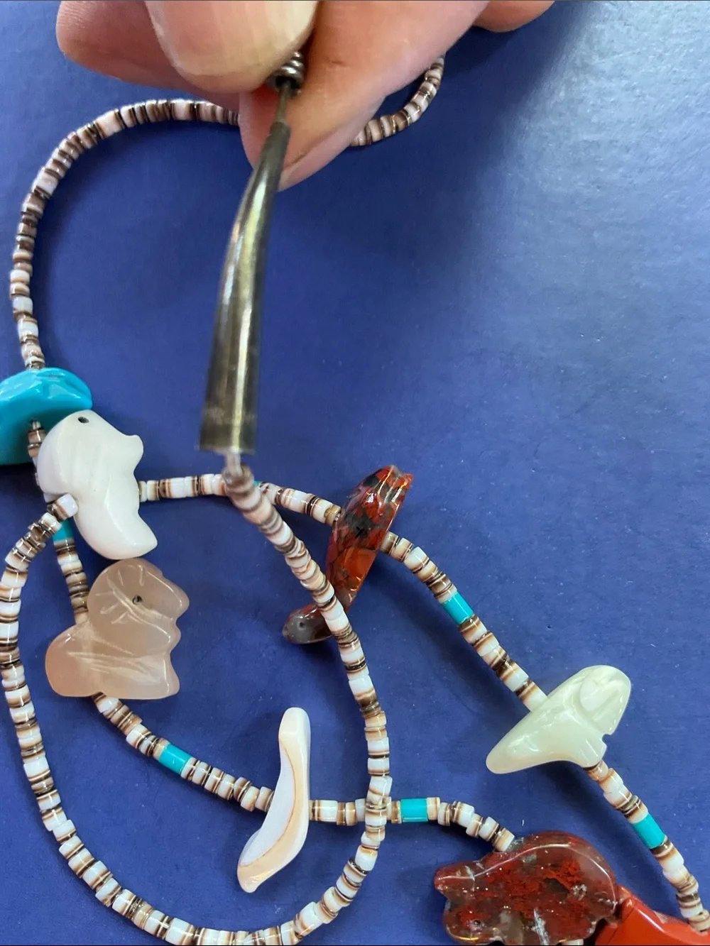 Vintage Native American fetish necklace - Picture 7 of 9